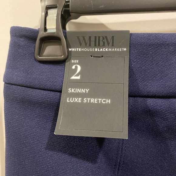 WHBM Luxe Stretch Skinny Pant in Officer Blue Size 2 NWT - Picture 4 of 9